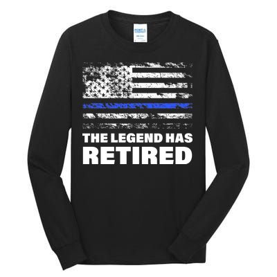 The Legend Has Retired Blue Thin Line Tall Long Sleeve T-Shirt