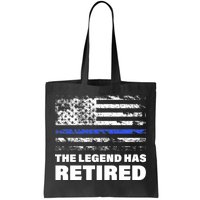 The Legend Has Retired Blue Thin Line Tote Bag