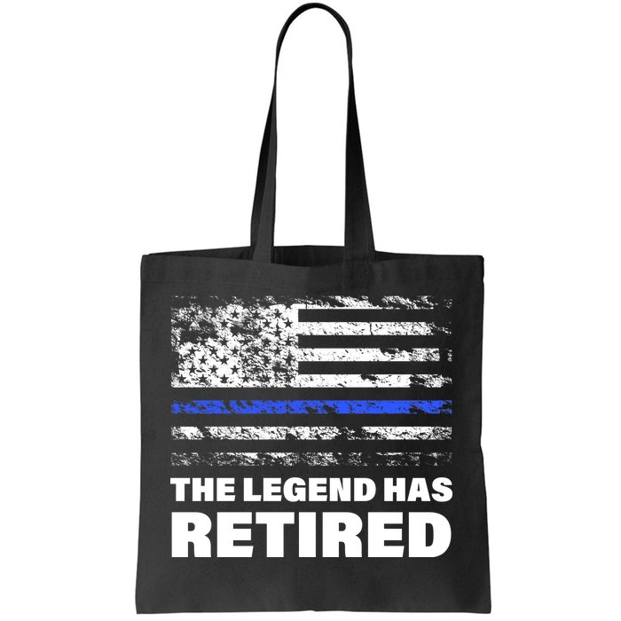 The Legend Has Retired Blue Thin Line Tote Bag