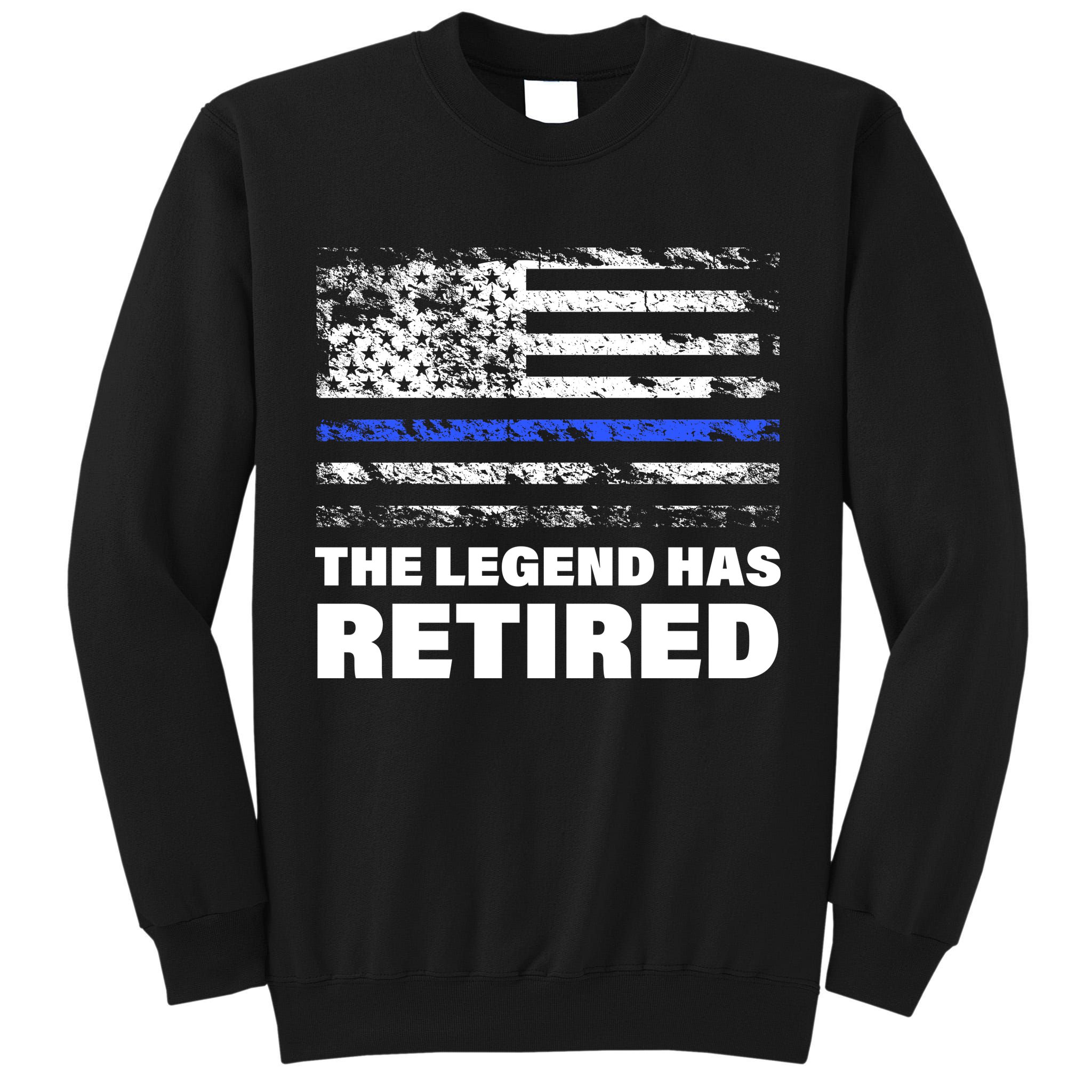 The Legend Has Retired Blue Thin Line Tall Sweatshirt