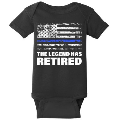 The Legend Has Retired Blue Thin Line Baby Bodysuit