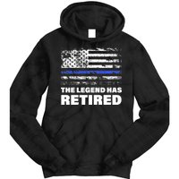 The Legend Has Retired Blue Thin Line Tie Dye Hoodie