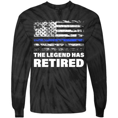 The Legend Has Retired Blue Thin Line Tie-Dye Long Sleeve Shirt