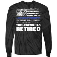 The Legend Has Retired Blue Thin Line Tie-Dye Long Sleeve Shirt