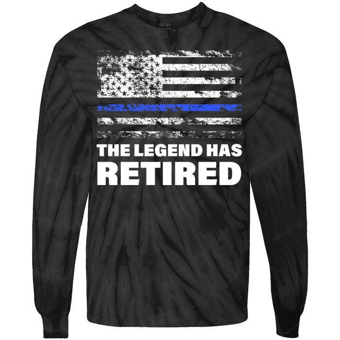 The Legend Has Retired Blue Thin Line Tie-Dye Long Sleeve Shirt