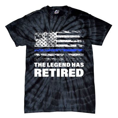 The Legend Has Retired Blue Thin Line Tie-Dye T-Shirt
