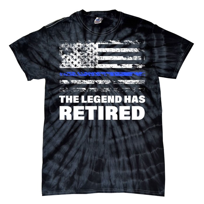 The Legend Has Retired Blue Thin Line Tie-Dye T-Shirt