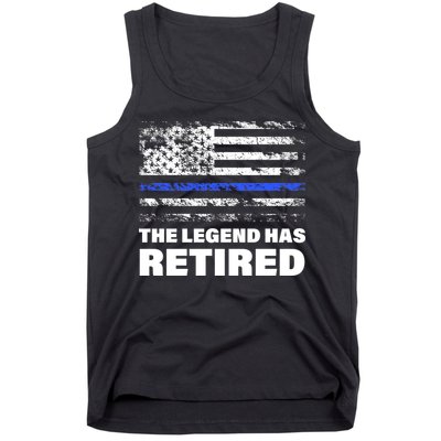 The Legend Has Retired Blue Thin Line Tank Top