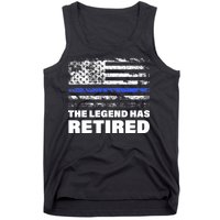 The Legend Has Retired Blue Thin Line Tank Top