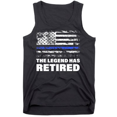 The Legend Has Retired Blue Thin Line Tank Top