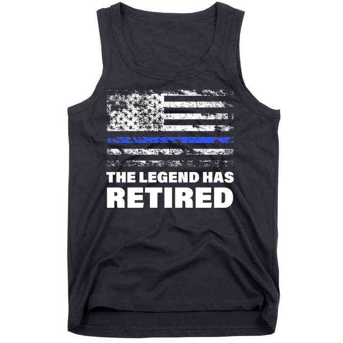 The Legend Has Retired Blue Thin Line Tank Top