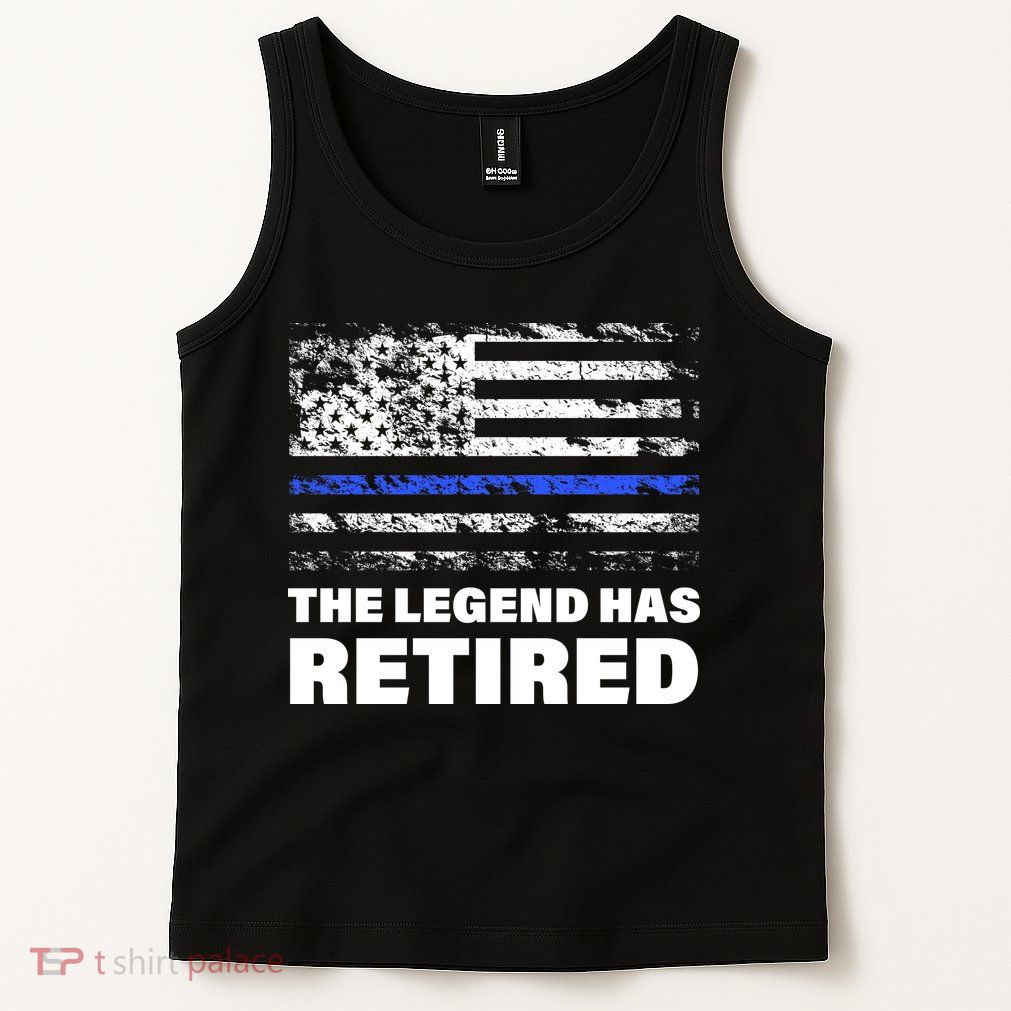 The Legend Has Retired Blue Thin Line Tank Top