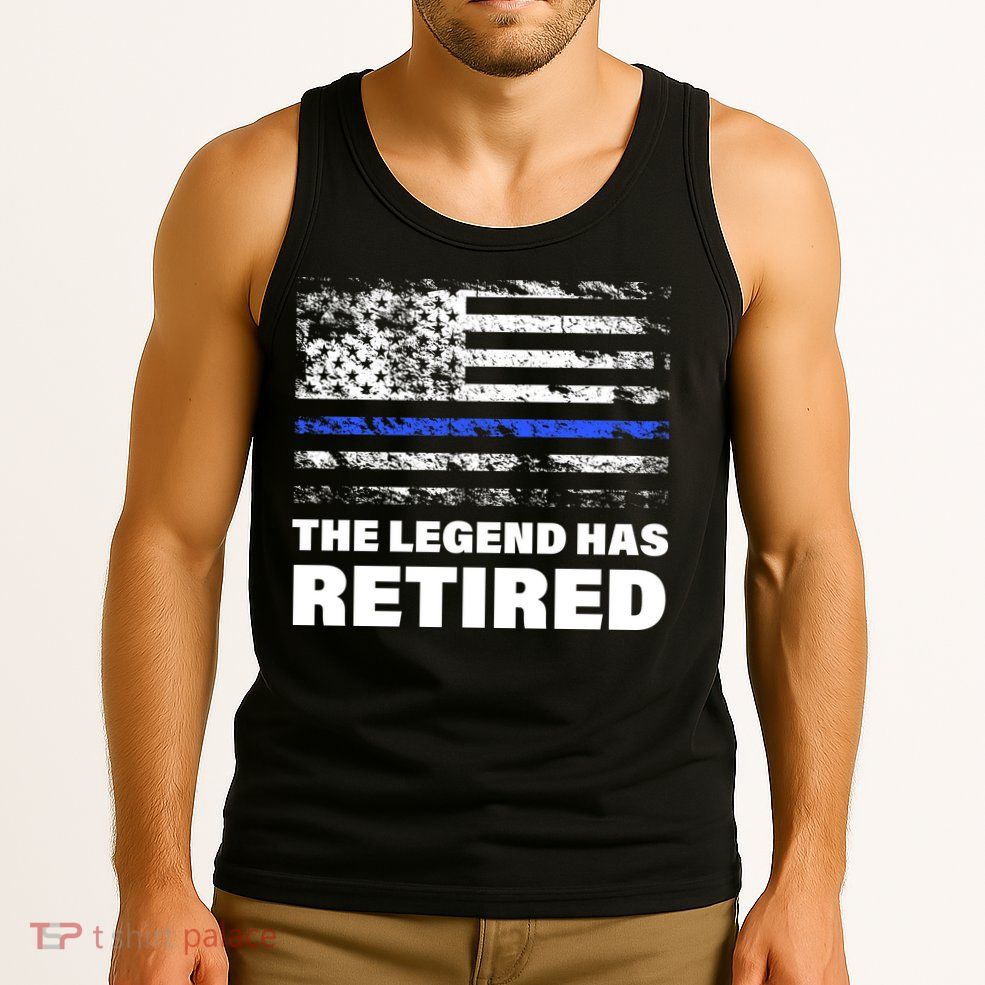 The Legend Has Retired Blue Thin Line Tank Top