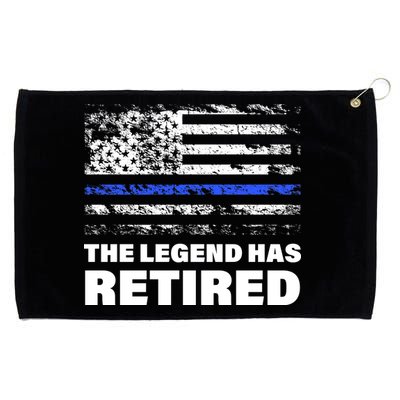 The Legend Has Retired Blue Thin Line Grommeted Golf Towel