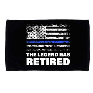 The Legend Has Retired Blue Thin Line Microfiber Hand Towel