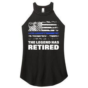 The Legend Has Retired Blue Thin Line Women's Perfect Tri Rocker Tank