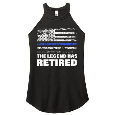 The Legend Has Retired Blue Thin Line Women's Perfect Tri Rocker Tank