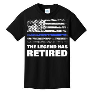 The Legend Has Retired Blue Thin Line Kids T-Shirt