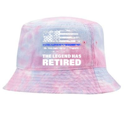 The Legend Has Retired Blue Thin Line Tie-Dyed Bucket Hat