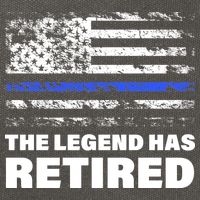The Legend Has Retired Blue Thin Line Cotton Canvas Backpack