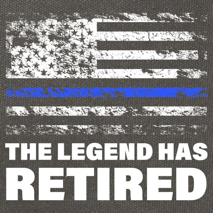 The Legend Has Retired Blue Thin Line Cotton Canvas Backpack