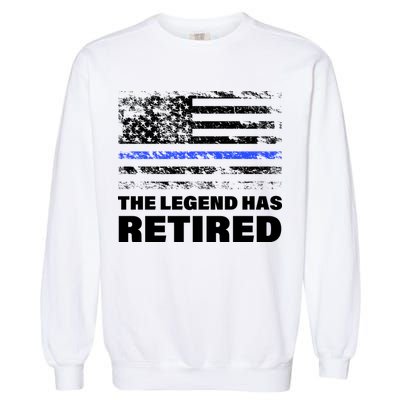 The Legend Has Retired Blue Thin Line Garment-Dyed Sweatshirt