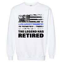 The Legend Has Retired Blue Thin Line Garment-Dyed Sweatshirt