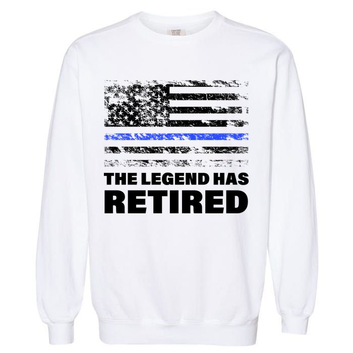 The Legend Has Retired Blue Thin Line Garment-Dyed Sweatshirt