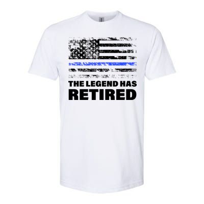 The Legend Has Retired Blue Thin Line Softstyle CVC T-Shirt