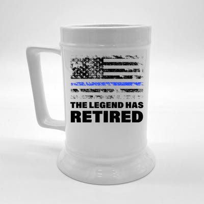 The Legend Has Retired Blue Thin Line Beer Stein