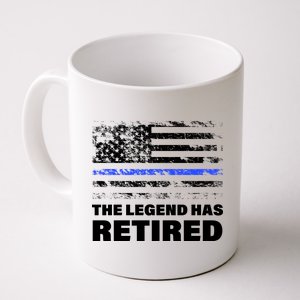 The Legend Has Retired Blue Thin Line Coffee Mug