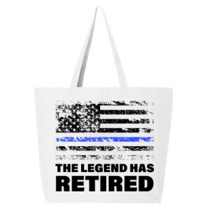 The Legend Has Retired Blue Thin Line 25L Jumbo Tote