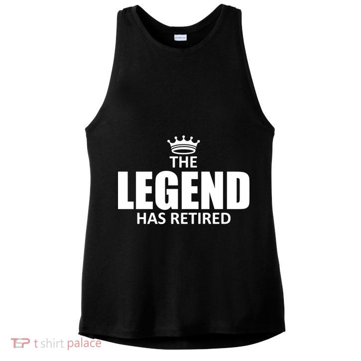The Legend Has Retired Crown Ladies PosiCharge Tri-Blend Wicking Tank