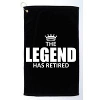 The Legend Has Retired Crown Golf Towel