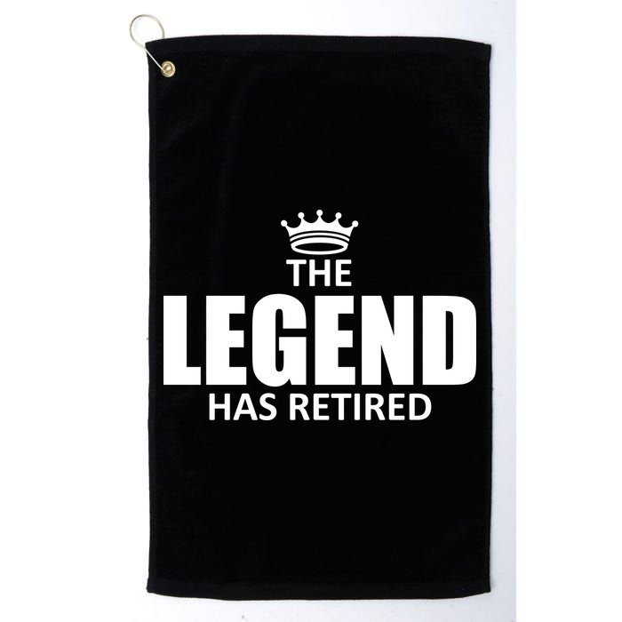 The Legend Has Retired Crown Golf Towel