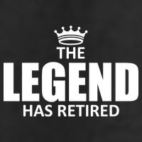 The Legend Has Retired Crown Golf Towel