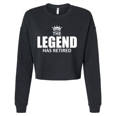 The Legend Has Retired Crown Cropped Pullover Crew