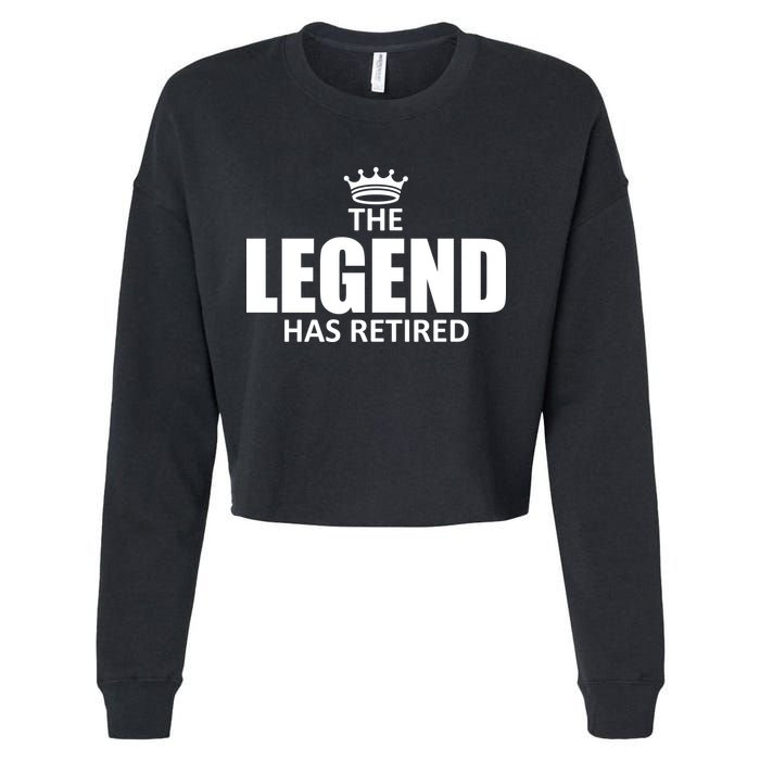 The Legend Has Retired Crown Cropped Pullover Crew