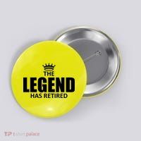 The Legend Has Retired Crown Button