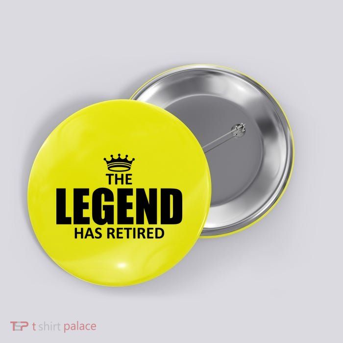 The Legend Has Retired Crown Button