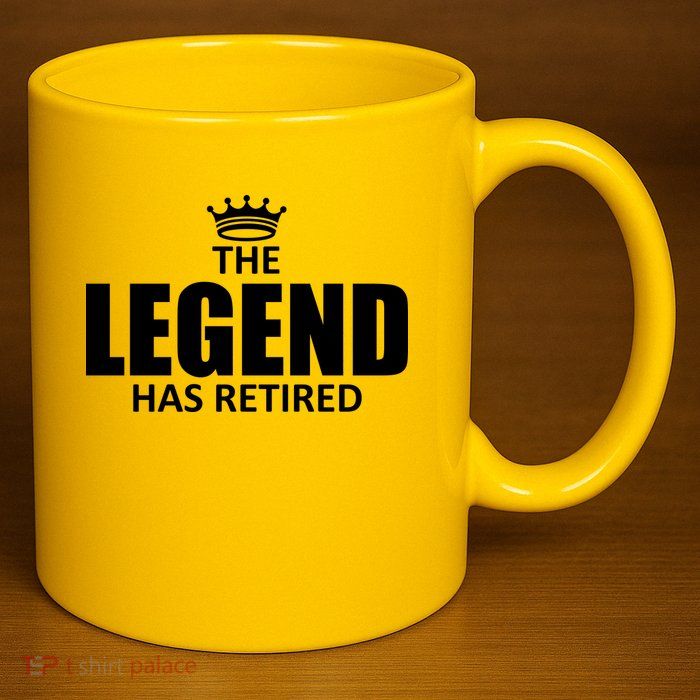 The Legend Has Retired Crown 11oz C Handle Ceramic Mug