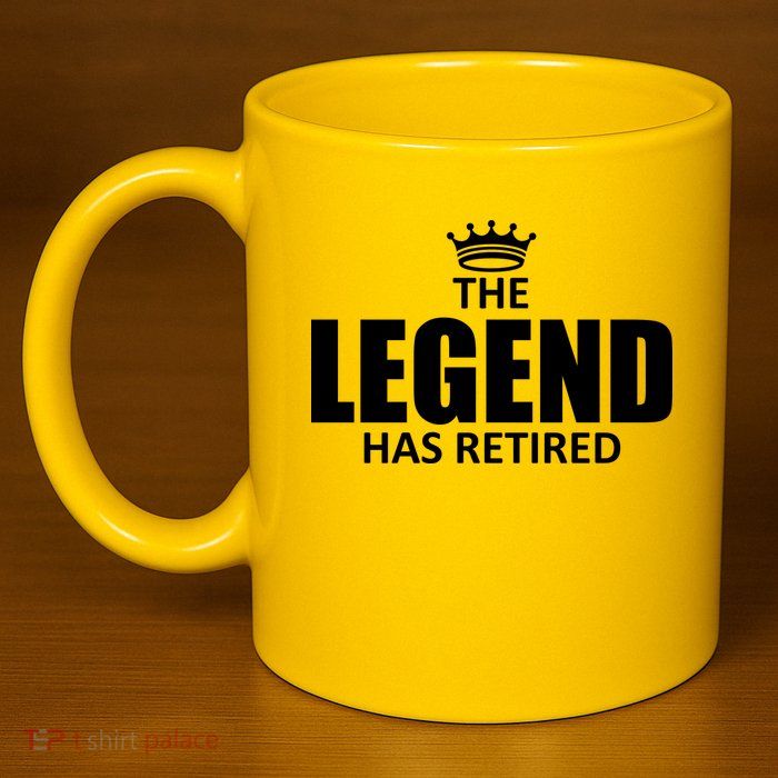The Legend Has Retired Crown 11oz C Handle Ceramic Mug