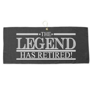 The Legend Has Retired! Funny Retirement  Large Microfiber Waffle Golf Towel