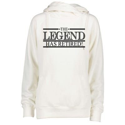 The Legend Has Retired! Funny Retirement  Womens Funnel Neck Pullover Hood