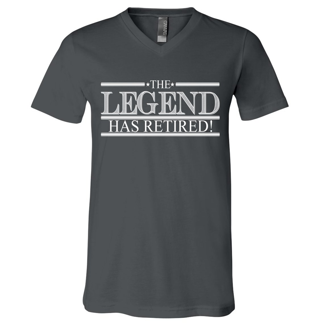 The Legend Has Retired! Funny Retirement  V-Neck T-Shirt