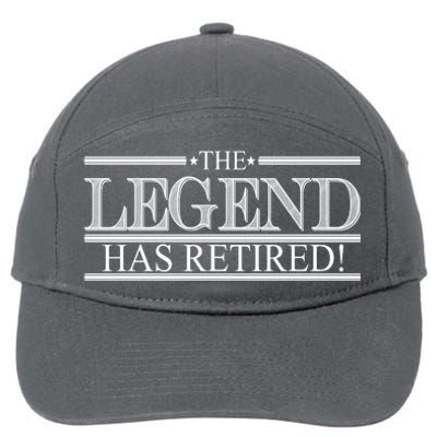 The Legend Has Retired! Funny Retirement  7-Panel Snapback Hat