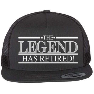 The Legend Has Retired! Funny Retirement  Flat Bill Trucker Hat