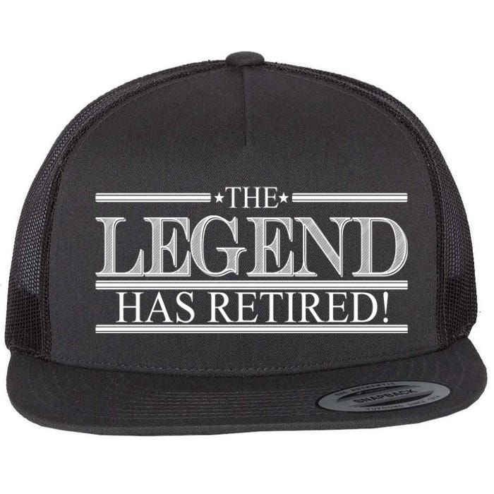 The Legend Has Retired! Funny Retirement  Flat Bill Trucker Hat