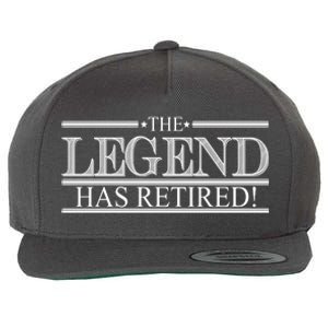 The Legend Has Retired! Funny Retirement  Wool Snapback Cap