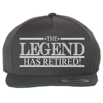 The Legend Has Retired! Funny Retirement  Wool Snapback Cap